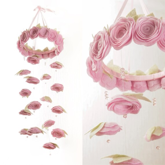 rose crib mobile