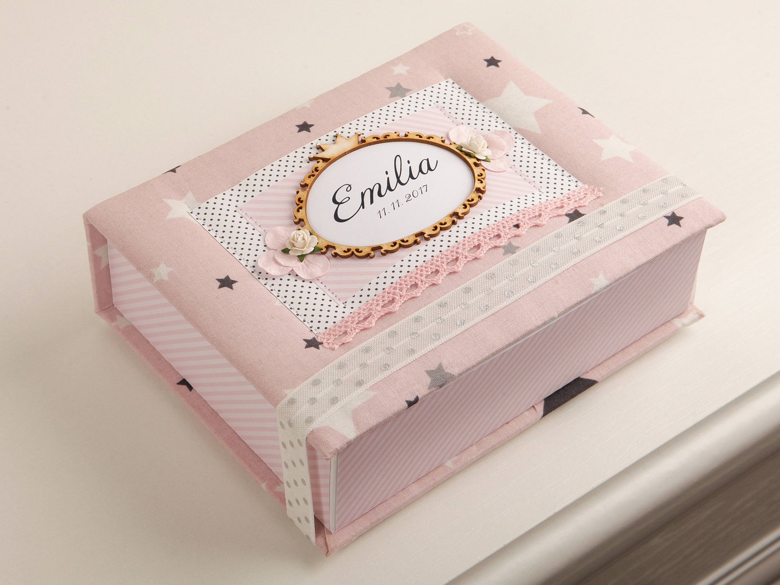 Personalized Baby Girl Keepsake Box Baby Memory Box Time Etsy