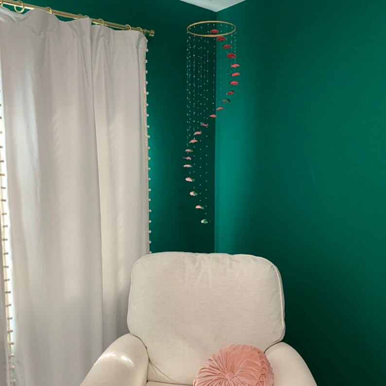 Pink Crib Mobile for Floral Nursery Flowers&Crystals Mobile Etsy