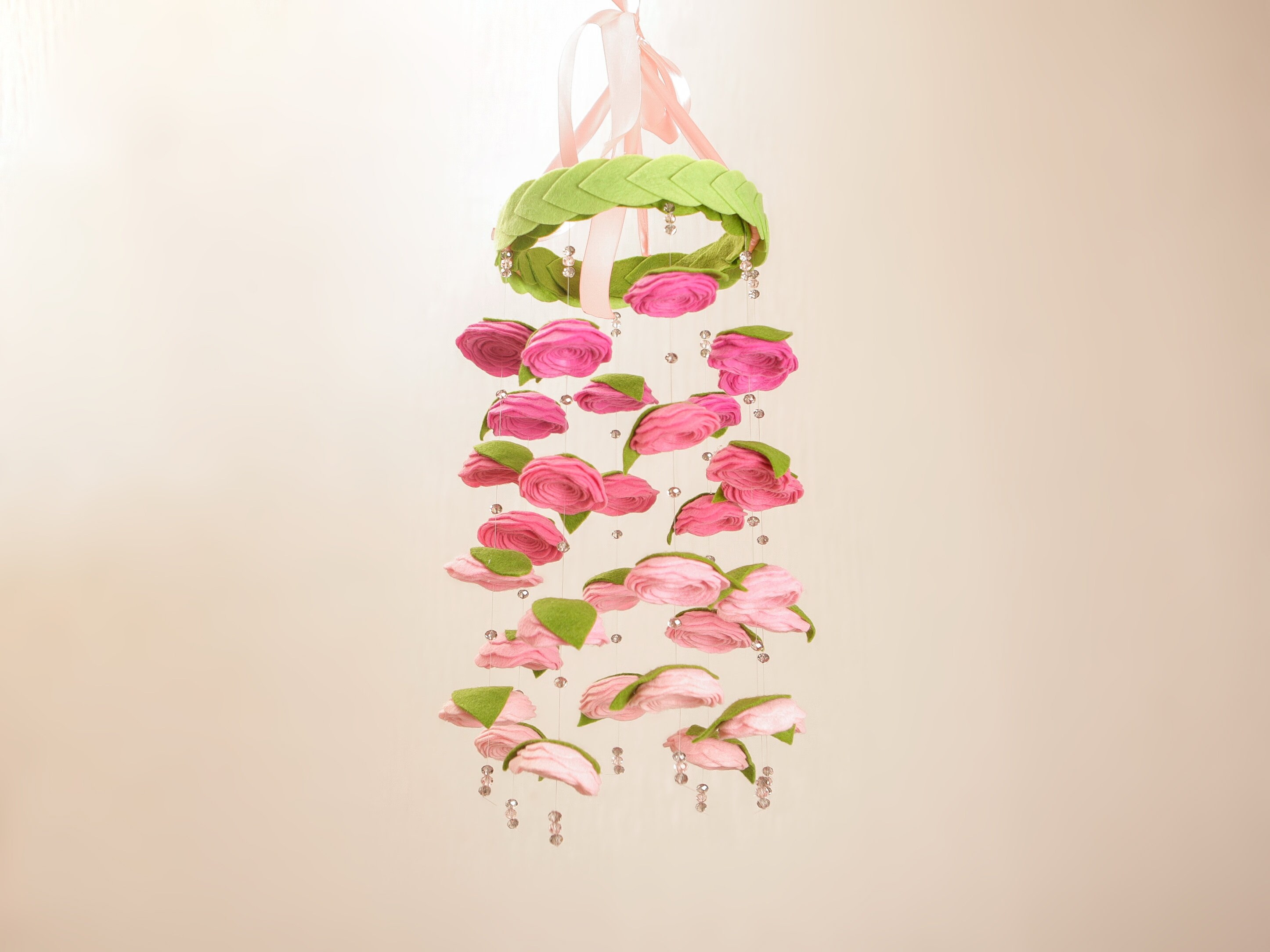 rose crib mobile