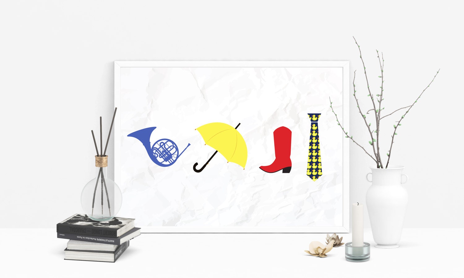 Cómo conocí a tu madre trompa azul amarillo paraguas botas Etsy