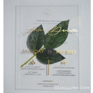 Transparent wedding invitation, custom invitation, acrylic wedding invitation card, clear acrylic invite, mirror invitation, unique invites