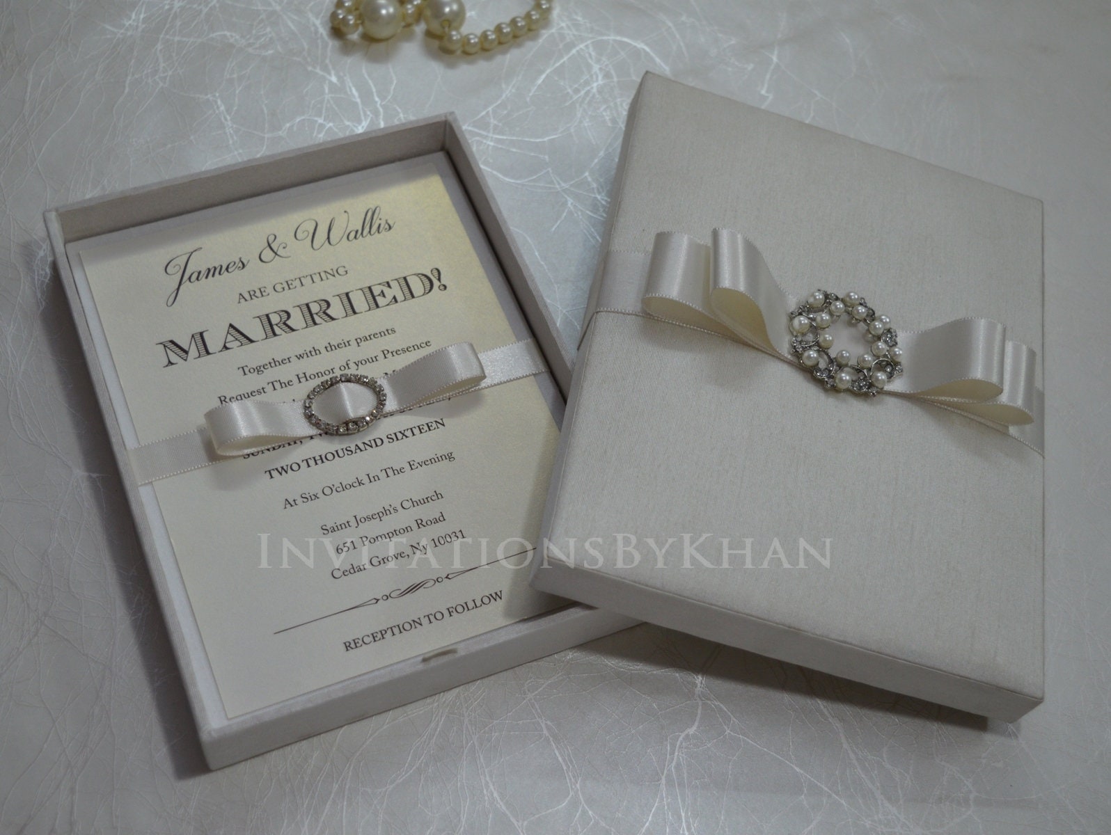 Ivory Silk Envelope For Jewellery Packaging & Invitation Cards