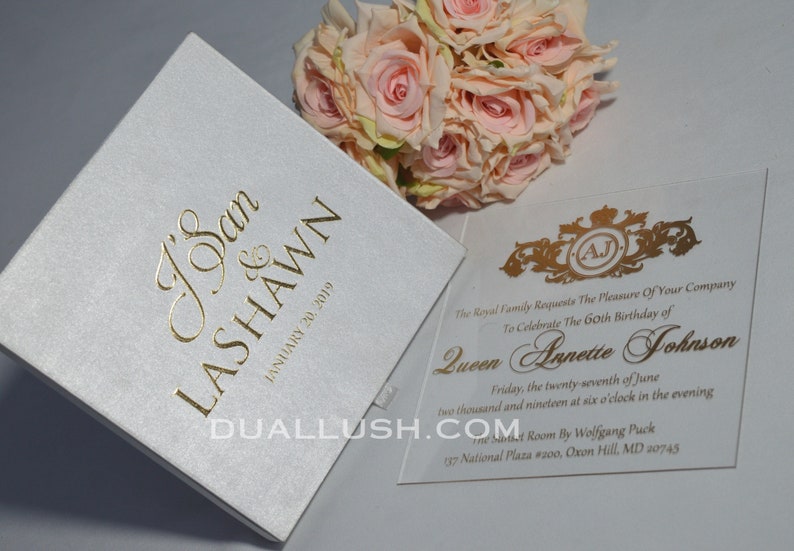 Acrylic Invitation Acrylic Wedding Invitation Box With Acrylic Etsy