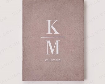 Custom Monogram Velvet Wedding Invitation with Clear Acrylic