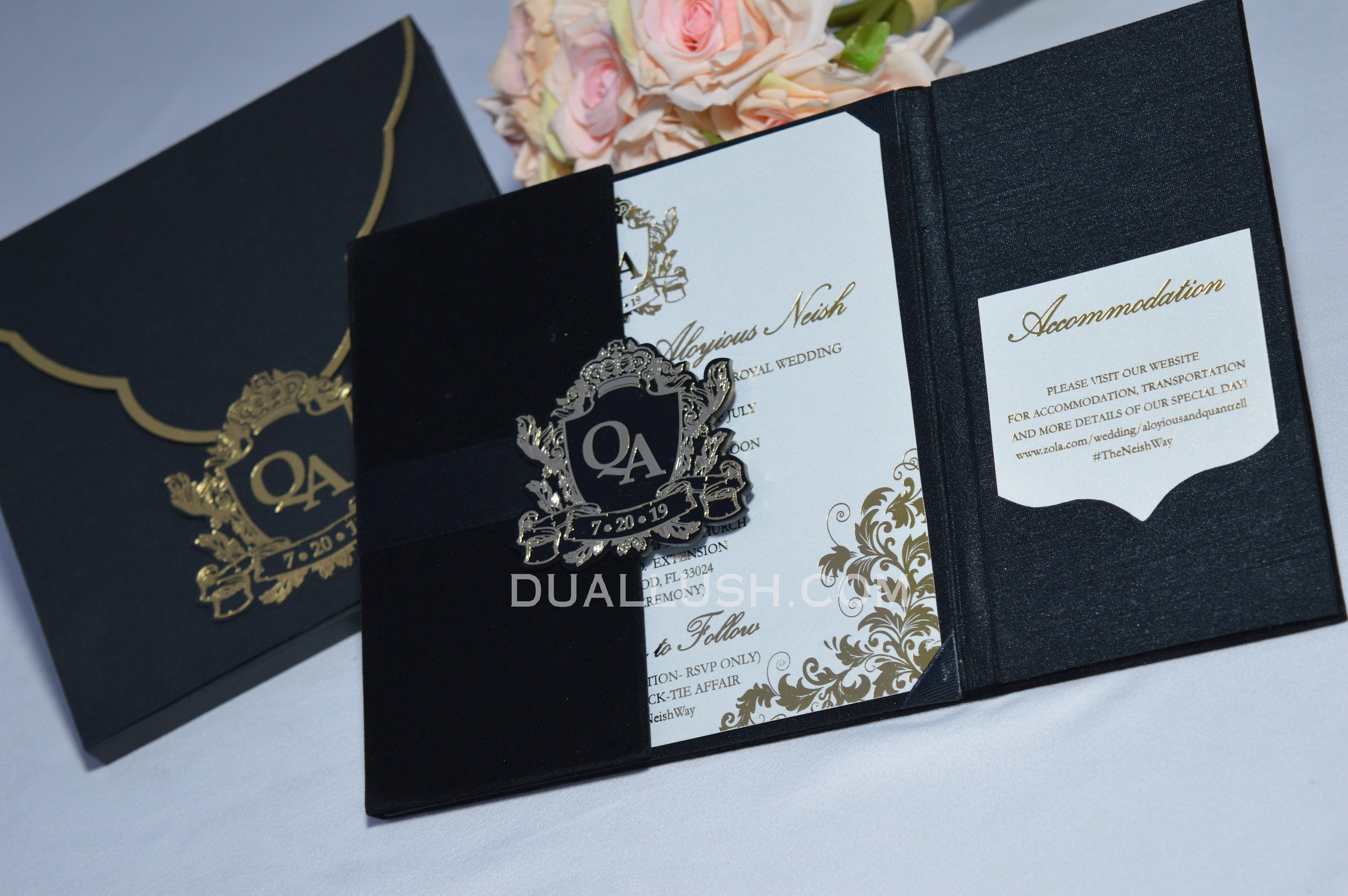 Hardcover Wedding Box For Acrylic Invitation Cards
