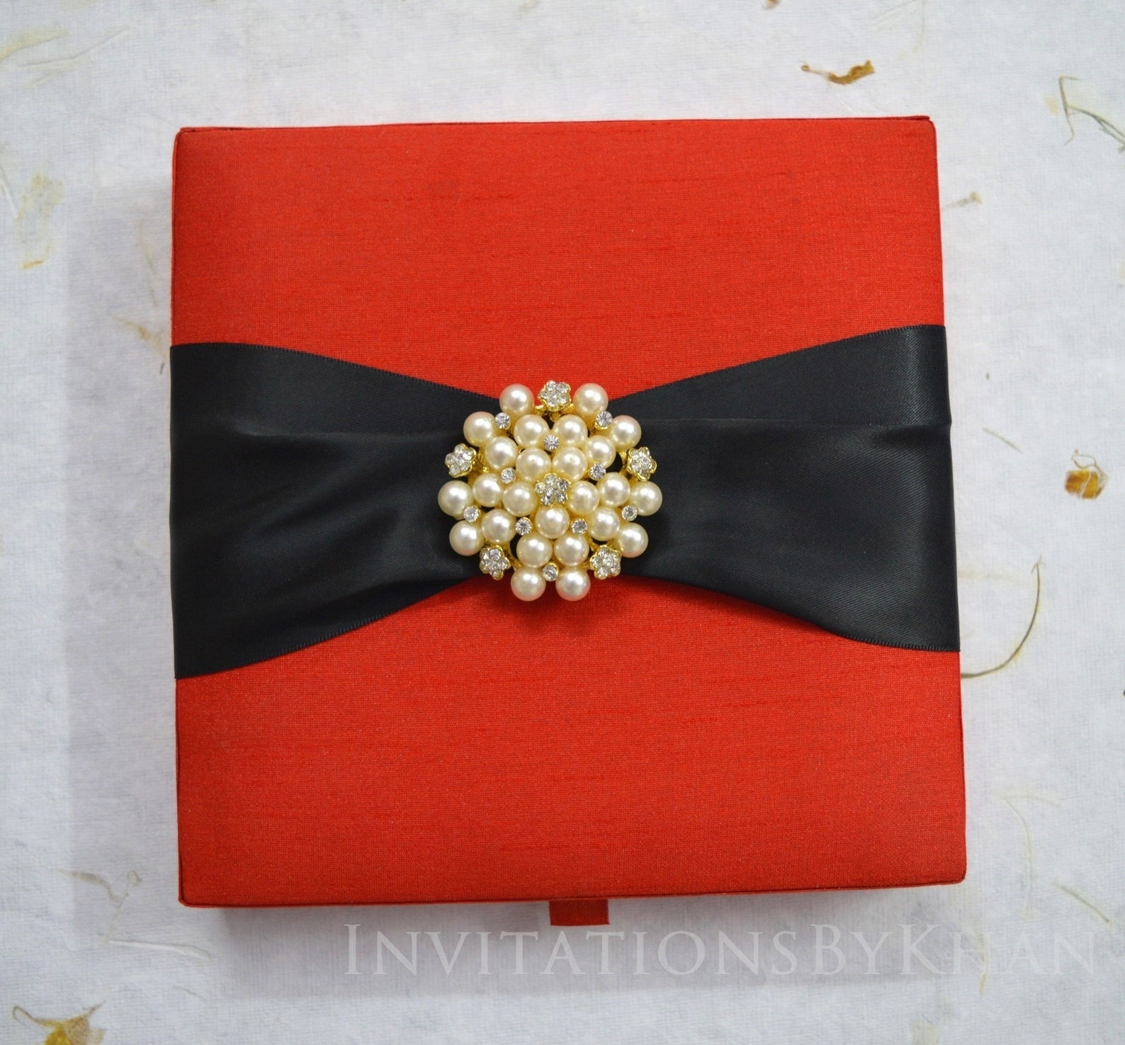 Invitation box wedding invitation silk invitation box boxed Etsy