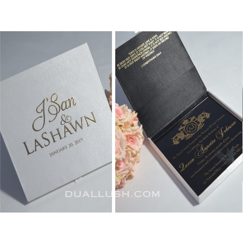 Acrylic Invitation Acrylic Wedding Invitation Box With Acrylic Etsy