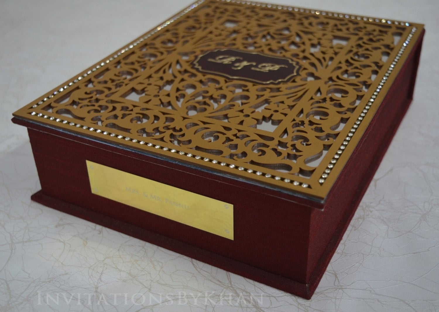 Brown & Cream Jewelry Packaging Box With Inlay - Luxury Wedding  Invitations, Handmade Invitations & Wedding Favors