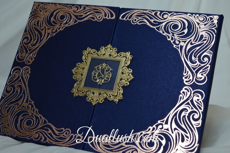 Hardcover Wedding Invitation Folio Silk Invitation Folio ...