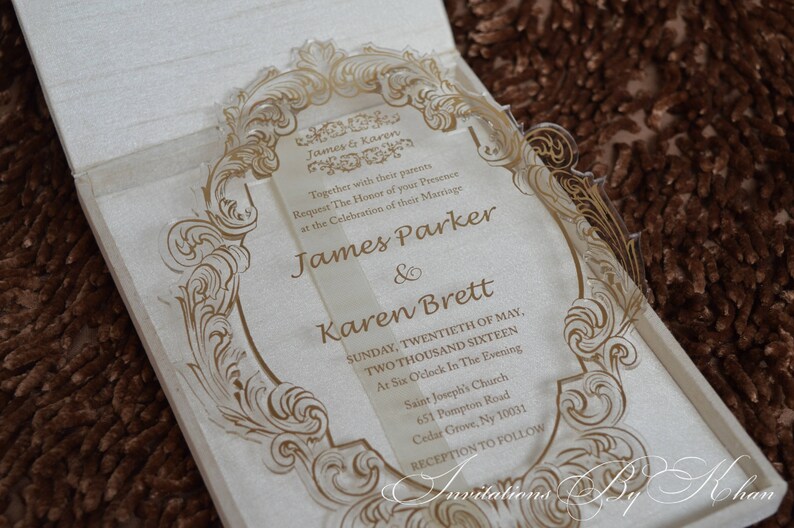 Acrylic Invitation Acrylic Wedding Invitation Box Luxury Etsy