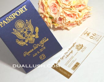 Destination Wedding Invitation Box with Acrylic Invite