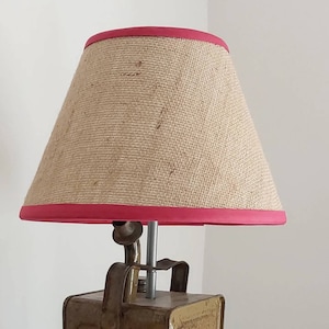 French style hessian lampshade trim color