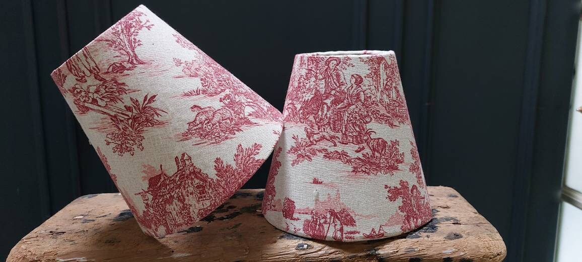Toile chandelier 2024 lamp shades