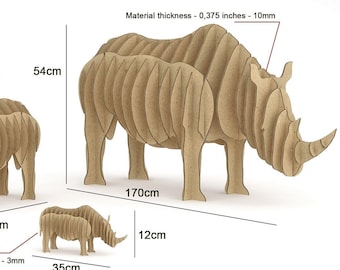 Rhino Desk Template, Laser Cut File (Digital Download)
