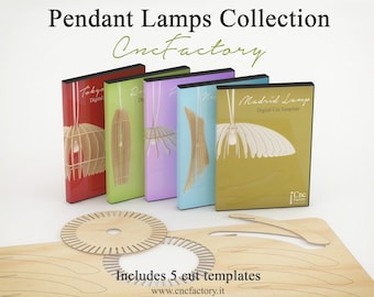 Pendant Lamp Templates: 5 City Collection, Laser Cut Files (Digital Download)