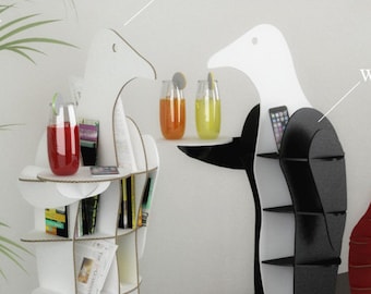 Penguin Shelf CNC Template: Laser Cut Animal Shelving (Digital Download)