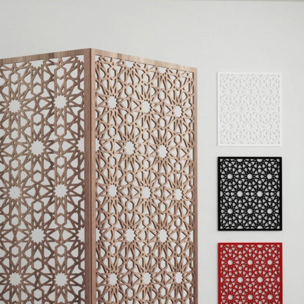 ANKARA SCREEN PANEL Géométrie islamique arabesques motifs fichier Modèle arabe séparateur de pièce plans de travail du bois panneau mural plasma coupé