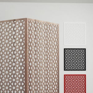 ABU DHABI Screen Panel  Islamic geometry arabesques patterns plasma Arabic template room divider  woodworking plans wall panel plasma cut