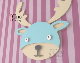 Moose Head Wall Decor Template - Faux Taxidermy Plans for Laser & CNC Cutting