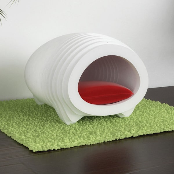 CAT HOUSE IGLOO - file di taglio del modello - Sliced Model 3d Cat Litter Box Cover, Cat House, Cat Litter Box Cabinet, Pet House