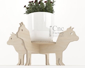 BULL FLOWERPOT - Orginal DIY projects for Planter Stand - Home Decor - Desk Accessories - Gift Idea