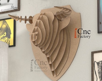 Bull Head Puzzle: Laser Cut Router Plans (Digital Download)