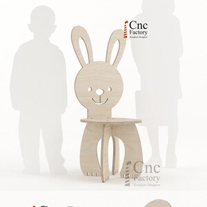 Bunny Chair Design: Wooden Kids Chair Templates (Digital Download)