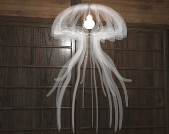 Lamp Jellyfish Chrysaora - cutting file Lamp pendant light, wood lamp, pendant lighting, floor lamp, ceiling, Lighting Fixture, Chandelier