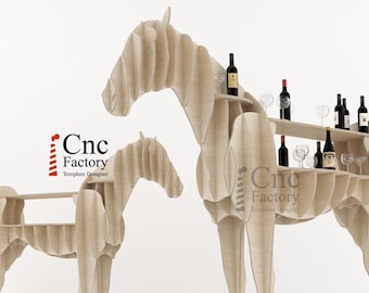 Horse Cabinet File Project: Animal Shape Storage (Laser Cut)