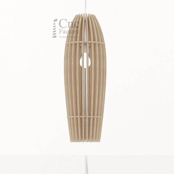Roma Pendant Lamp - DIY Template for Pendant Lamp - PDF & SVG - Plywood lamp 3D model for Interior Design - Instant download