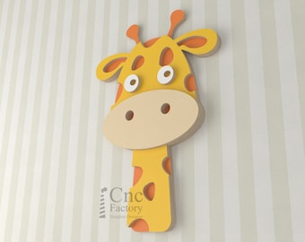 Giraffe Head Wall Decor: Customizable CNC Router Model (Digital Download)