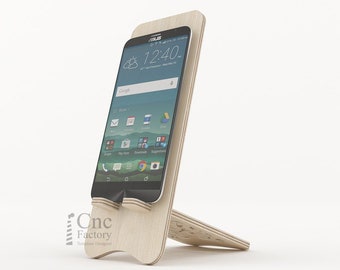Laser Cut Wooden Phone Stand 3D Model File