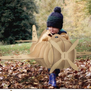 COSTUME D’AVION - Fichier de découpe de modèle - Étagères et costumes d’avion - Plans de découpe de routeur laser et cnc, jouet, puzzle en carton