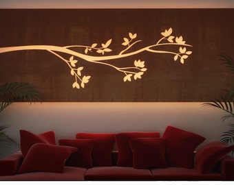WALL LIGHT PANEL - silhouette cnc template cutting file -lighted floating wall panel - plasma cut- Home Design Idea, svg cutting files laser