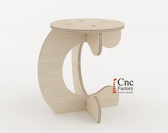 MONKEY STOOL - Unconventional Stool Design for Laser machine - Laser Cutting Vector Files to Download - Cafe Restaurant Furniture