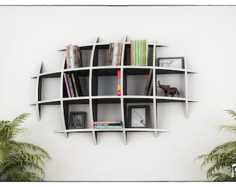 oval bookcase template cnc cutting file sliced 3d model floating shelves hanging bookshelf bookshelves wall shelf living room - Hanging Bookshelves oval bookcase template cnc cutting file sliced 3d model floating shelves hanging bookshelf bookshelves wall shelf living room - Hanging Bookshelves