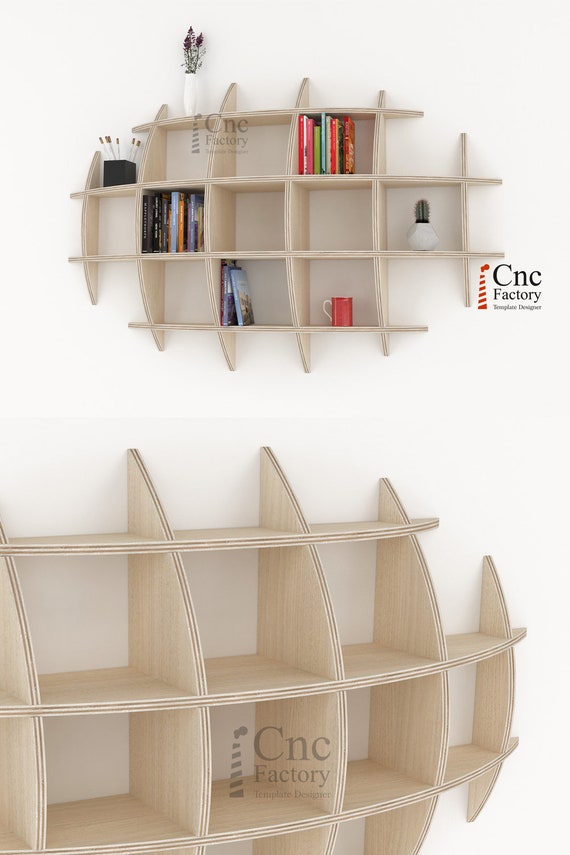 Oval Bookcase Furniture Plans Creative Bookshelf Designs Etsy