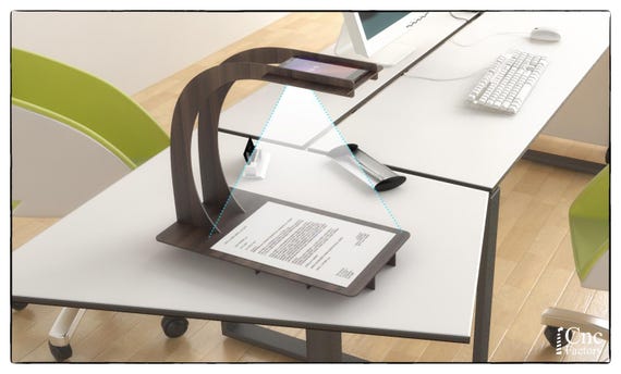 Wooden Phone Scanner Stand: Laser Cut Template (Digital Download)