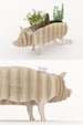 PIG HOLDER -  Cnc Desk Organizer model - Office Organization - Vector Plan for Storage Stand - 3D Sliced puzzle 