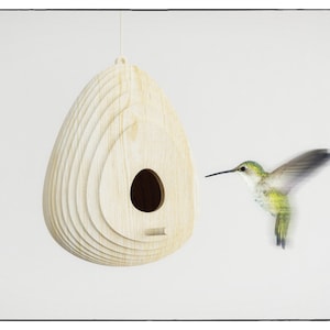 Plantilla de casa para pájaros: planos de caja nido para pájaros azules para exteriores hechos a mano, para corte por láser y CNC
