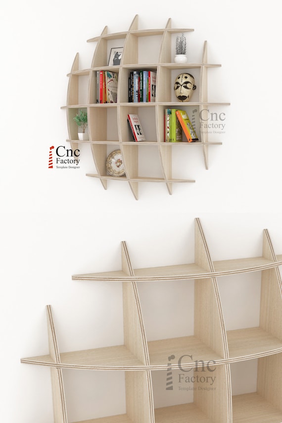 Eye Bookcase Project Files For Floating Bookshelf Design Etsy