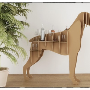 DOG SHELVING - Cnc plans template cutting file dog shelf - Puzzle 3d Model - wooden puzzle - laser cutting - liquor cabinet shelf bulldog