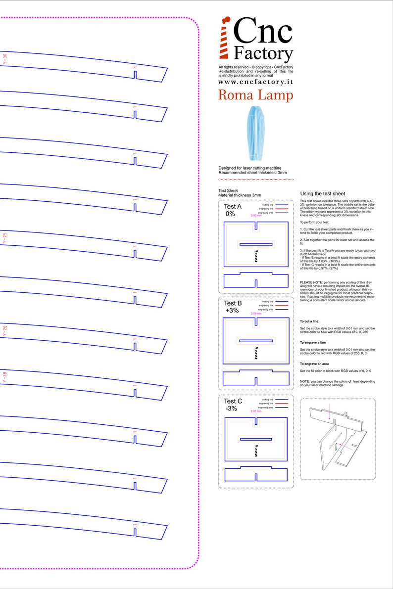 ROME LAMP template Cnc cutting file Lamp cnc cut file for laser machine dxf cad sgv ai pdf vector drawing cuttable, router, laser tag image 5