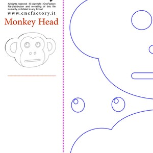 MONKEY HEAD - Template for Unconventional Living Room - Modern Ideas File Project - CNC Art ...