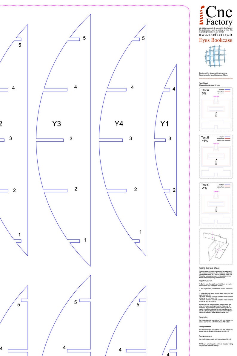 EYE BOOKCASE Project files for Floating bookshelf Design for Makers Round Bookcase Cnc Wood Cutting dxf plans image 2