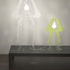 Lamp Jellyfish Pelagia cutting file Lamp pendant light, wood lamp, pendant lighting, floor lamp, ceiling, Lighting Fixture, Chandelier zdjęcie 6