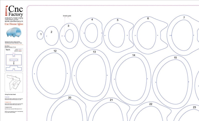 CAT HOUSE IGLOO template cutting file Sliced 3d Model Cat Litter Box Cover, Cat House, Cat Litter Box Cabinet, Pet House image 4