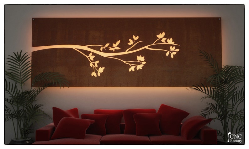 Wall Light Panel Silhouette Cnc Template Cutting File Image 0
