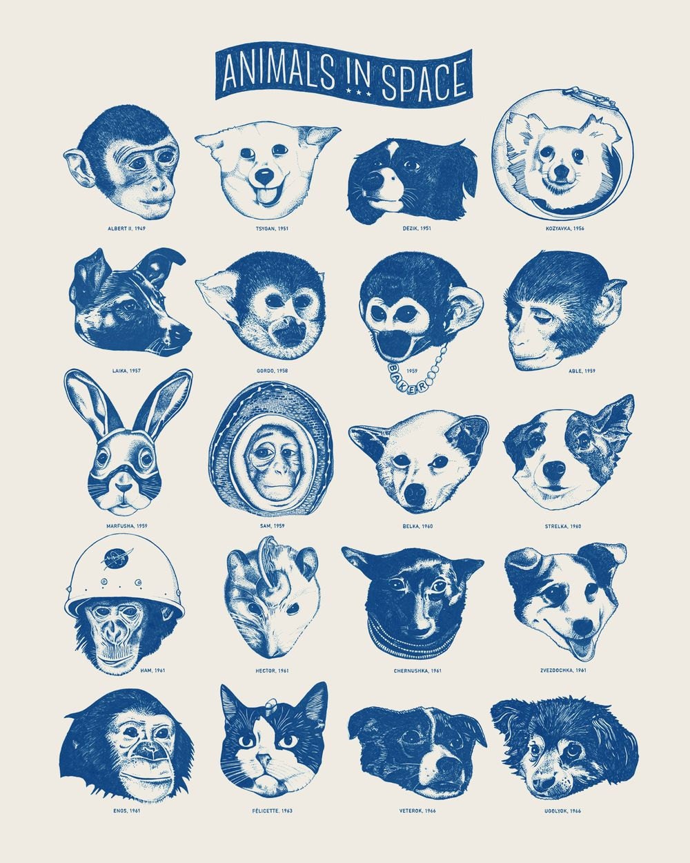 Animals in Space - Etsy Animals in Space - Etsy